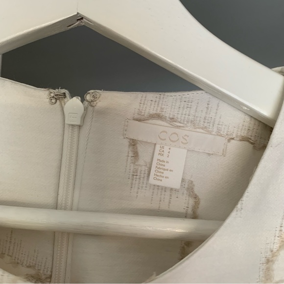 COS White Cotton Linen Puff Sleeve Top - Picture 6 of 6